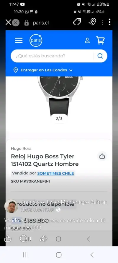 Reloj Hugo Boss negro clásico - miniatura 5