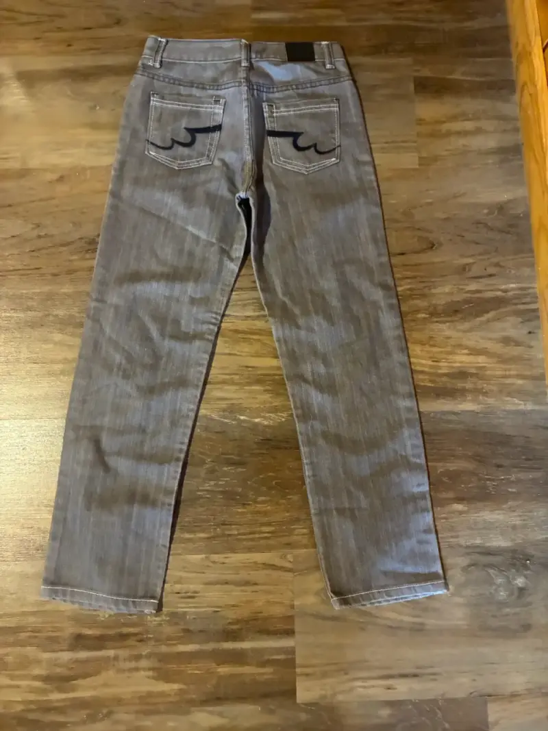 Jeans gris de mezclilla niño talla 8-9 - 3