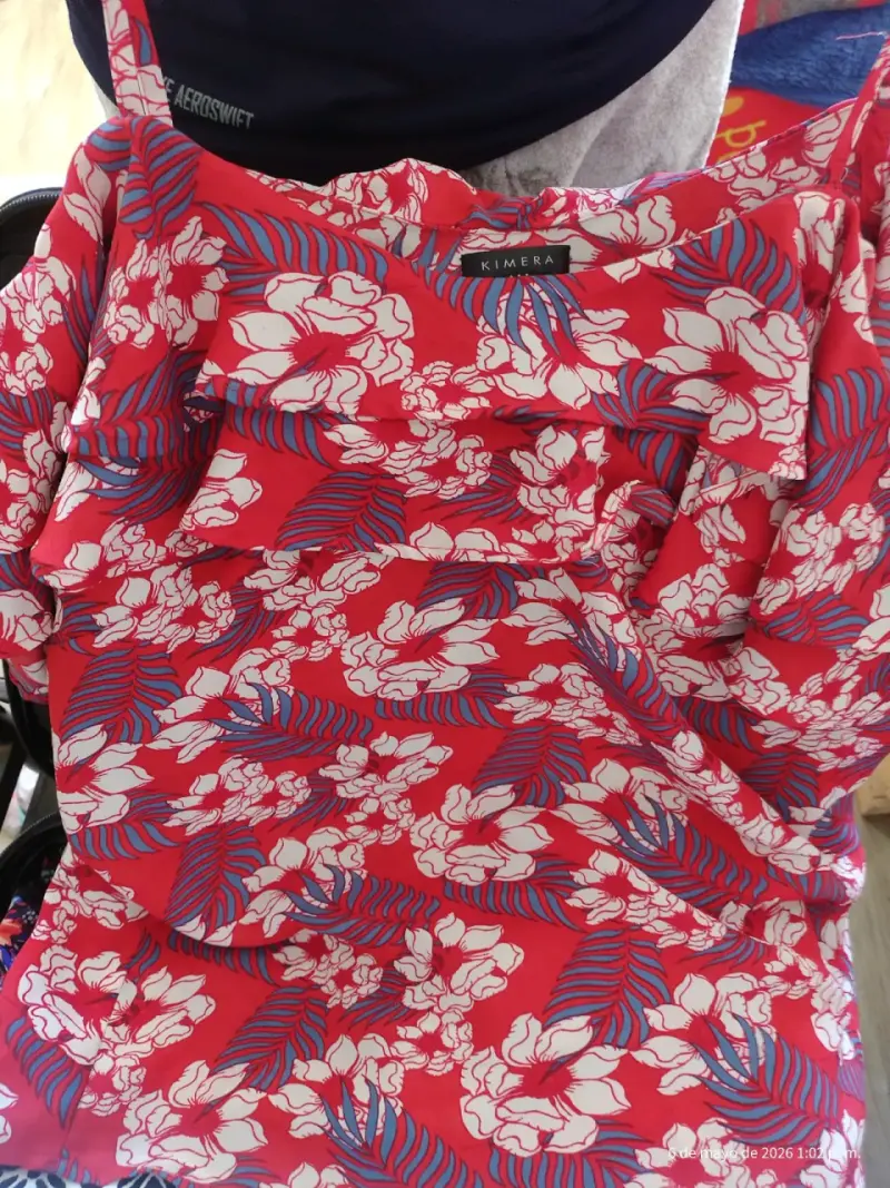 Blusa floral rojo Kimera - 1