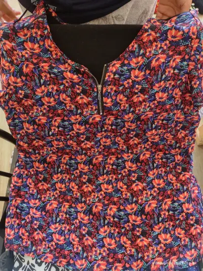 Blusa floral rojo Kimera - miniatura 2
