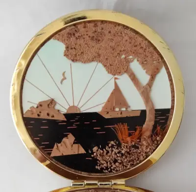 Cajita decorativa de corcho con diseño náutico - miniatura 2