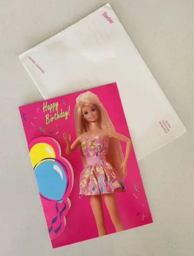 Tarjeta de cumpleaños Barbie con sobre - miniatura 1
