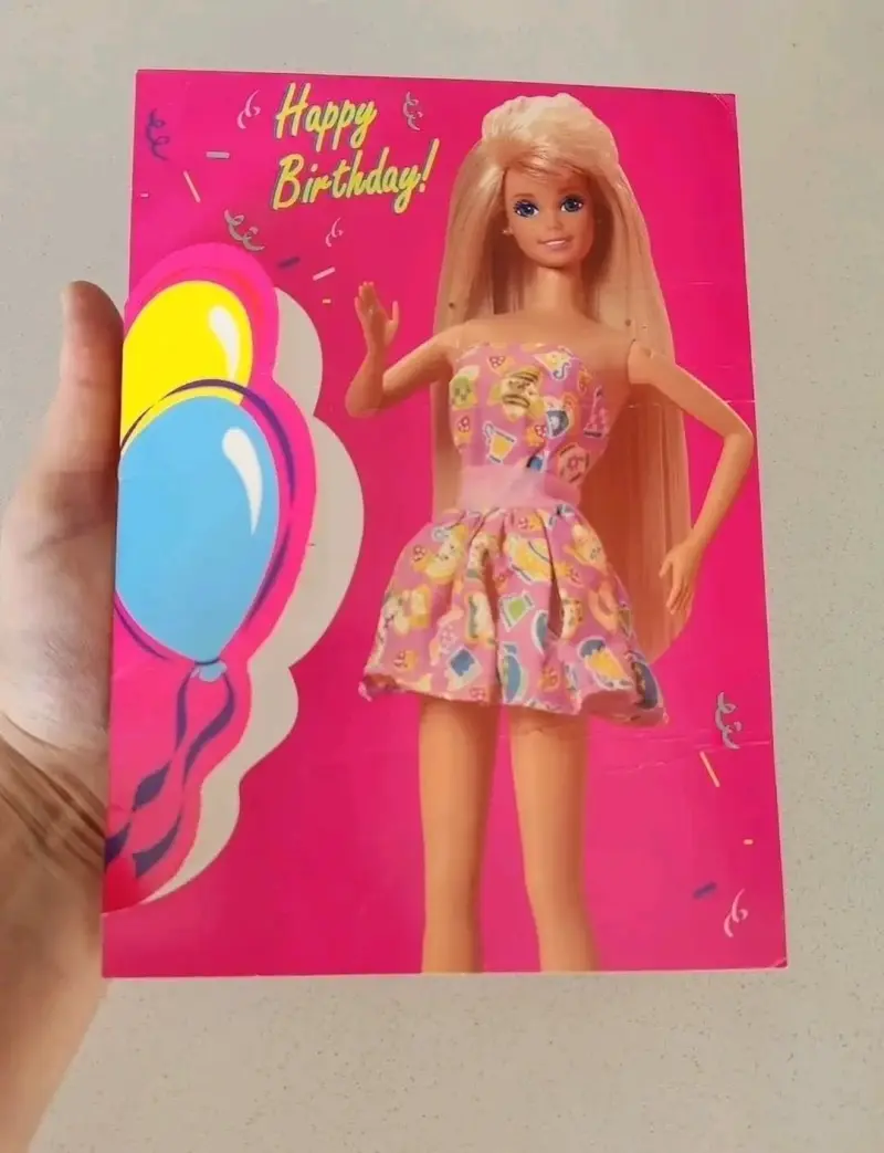 Tarjeta de cumpleaños Barbie con sobre - 2
