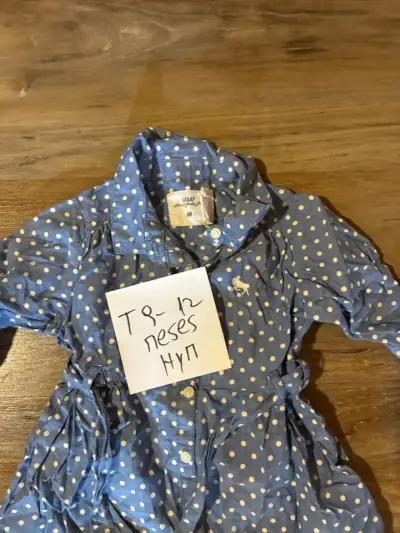 Vestido H&M azul talla 9-12 meses - miniatura 2