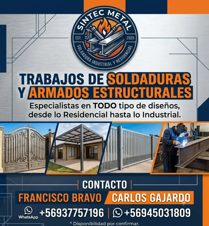 Servicios de soldadura y armados estructurales