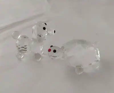 Figuras decorativas de cristal perro y Tortuga - miniatura 1