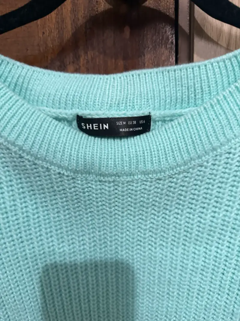 Suéter de punto color menta - 2
