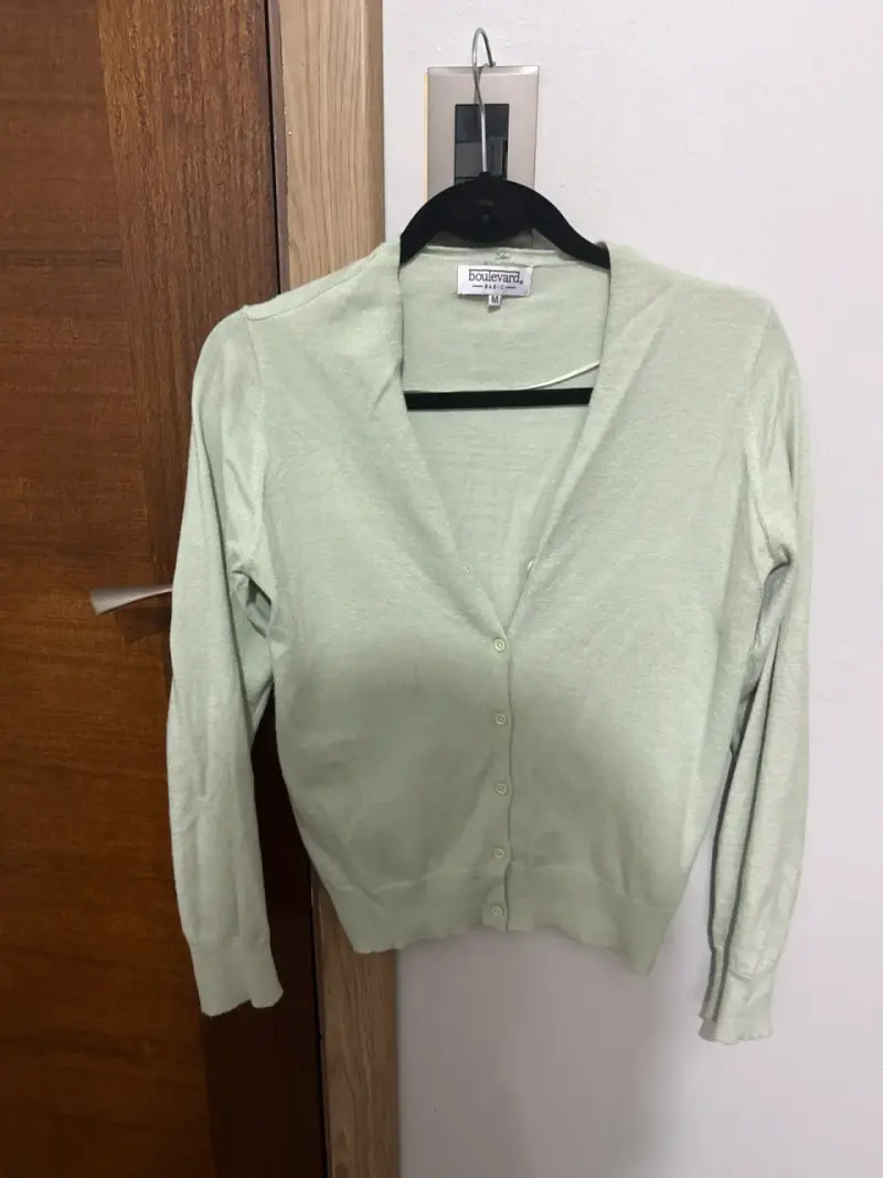 Cardigan verde claro Boulevard Paris - 1