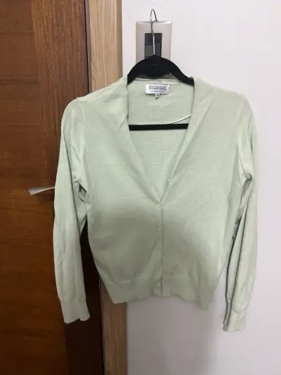 Cardigan verde claro Boulevard Paris - miniatura 1