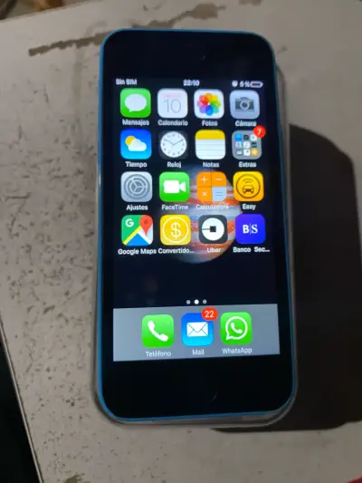iPhone 5C azul en perfecto estado - miniatura 2