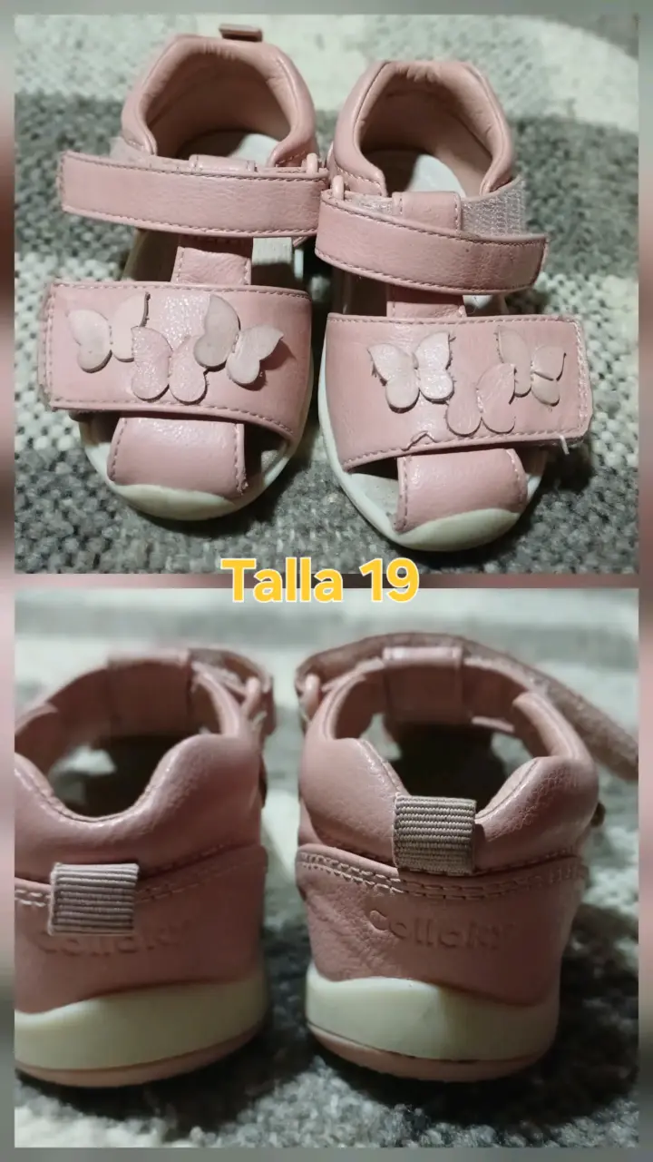 Sandalias rosadas para niña talla 19