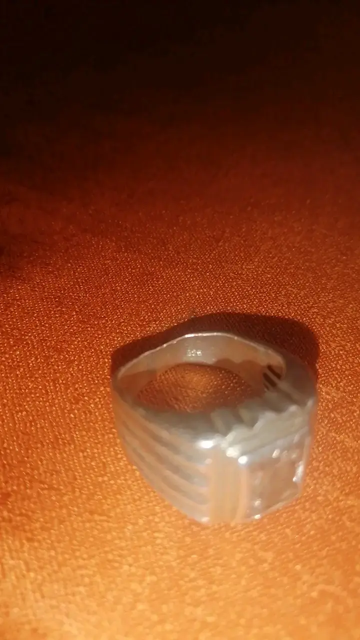 Anillo de plata con piedra cuadrada - 2