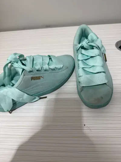 Zapatillas Puma de gamuza verde menta - miniatura 2