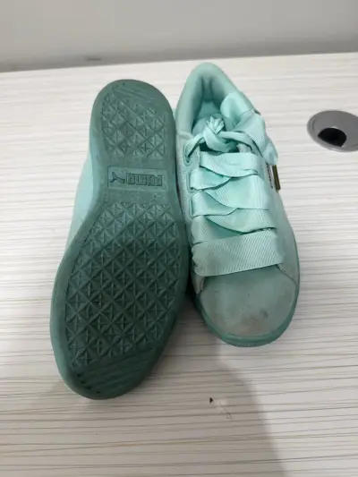Zapatillas Puma de gamuza verde menta - miniatura 3