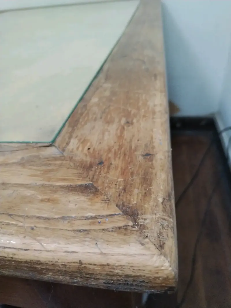 Escritorio de madera vintage con cajones - 5