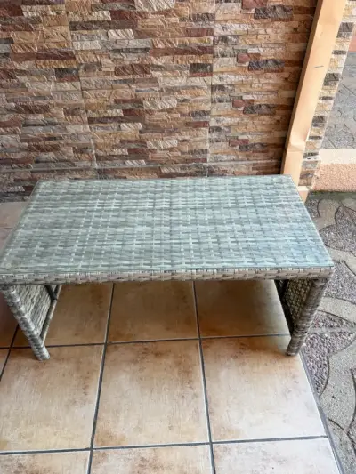 Mesa de centro de ratam para terraza - miniatura 1