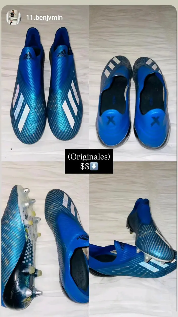 Botines de fútbol Adidas X azules originales