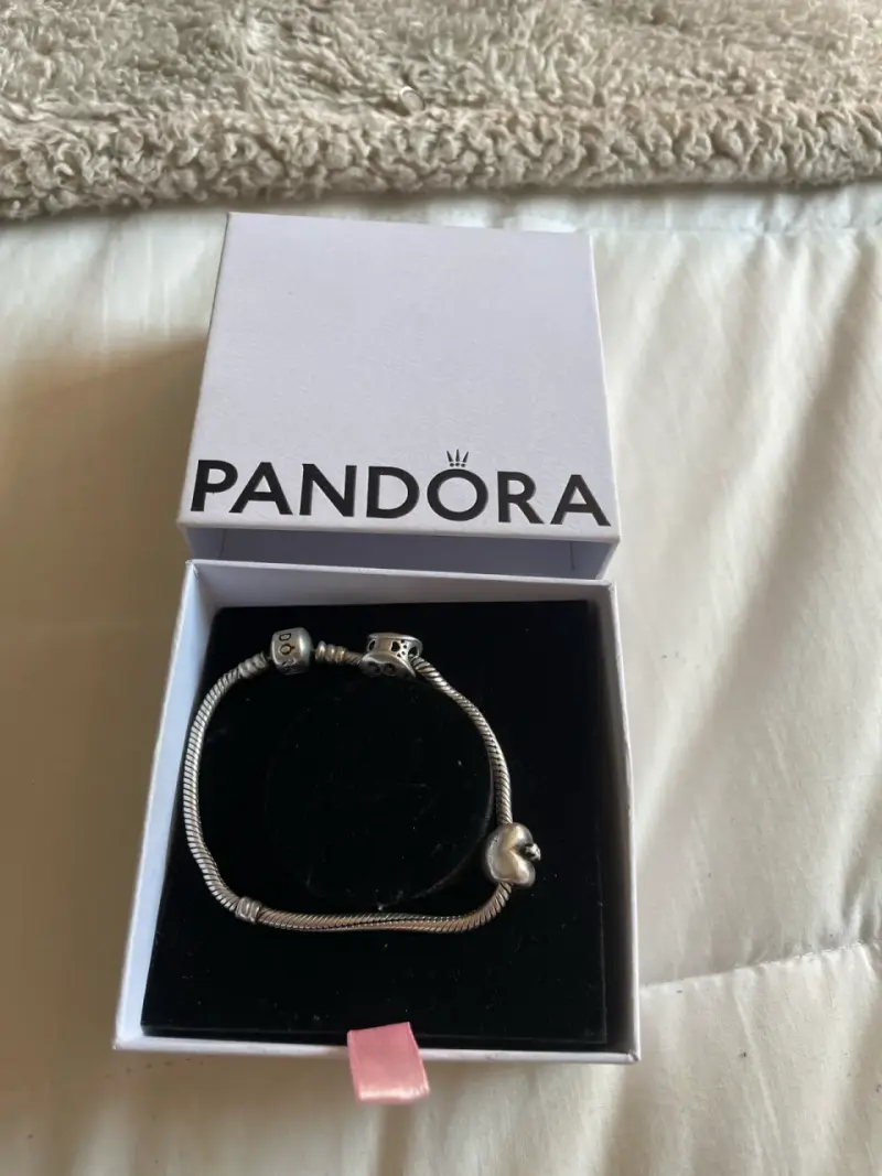 Pulsera Pandora de plata con dijes - 1