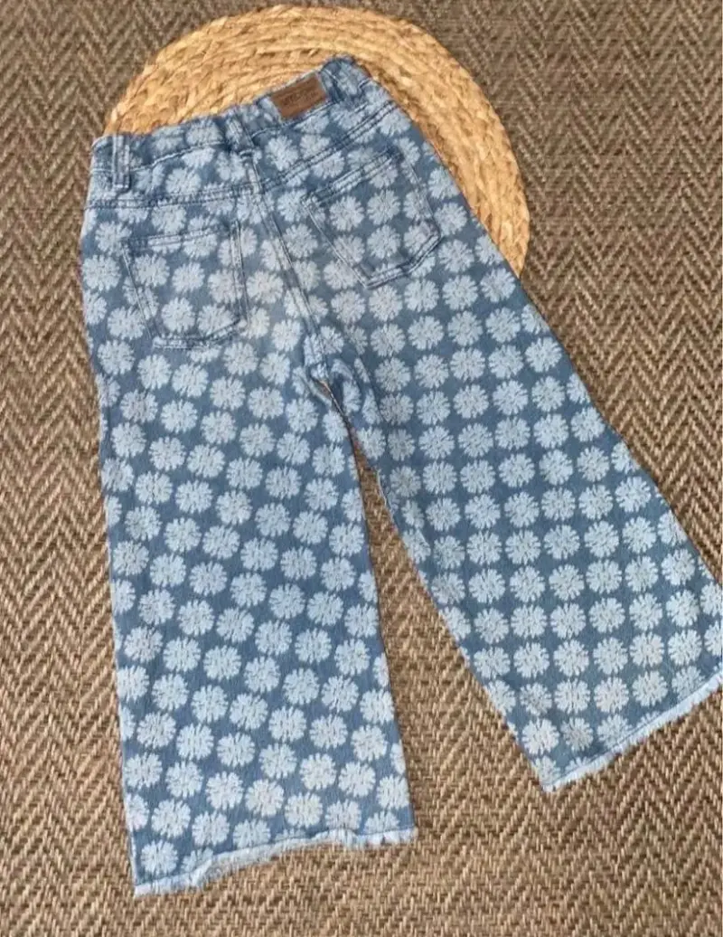 Jeans anchos con estampado umbrale Kids talla 4 - 2