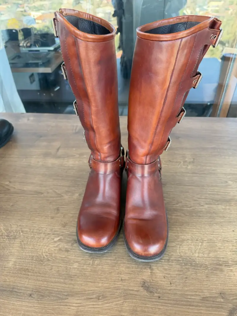 Botas Gacel de cuero marrón con hebillas - 3