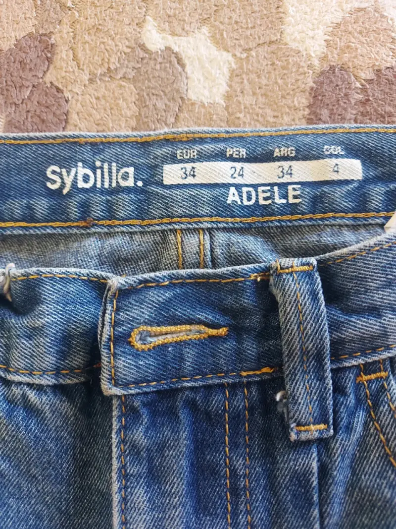 Jeans de mezclilla azul para mujer - 2