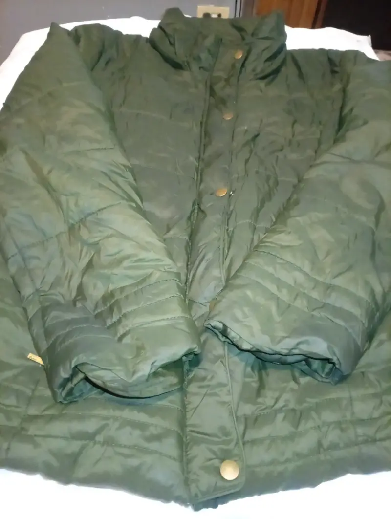 Chaqueta de invierno verde con forro polar - 2
