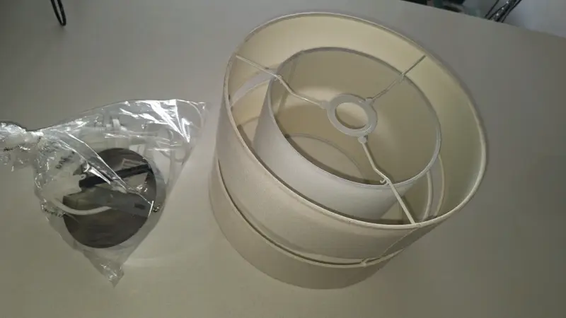 Pantalla de lámpara beige moderna - 3