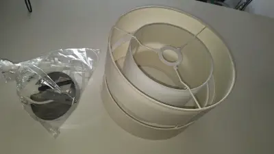 Pantalla de lámpara beige moderna - miniatura 3