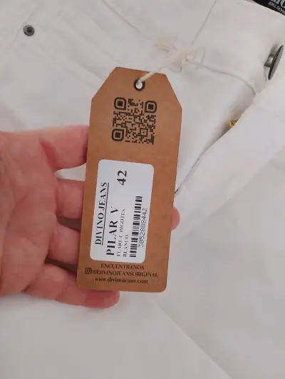 Jeans blancos Divino para mujer - miniatura 5