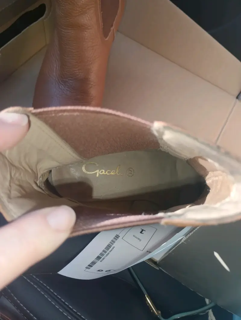 Botines de cuero camel Gacel - 5