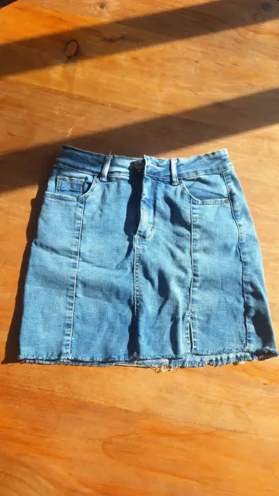 Falda de mezclilla azul casual - miniatura 1