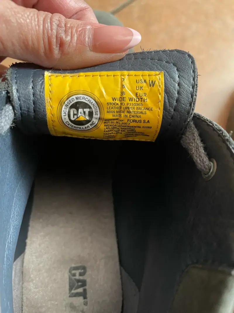 Botines de cuero gris con tacón grueso - 3
