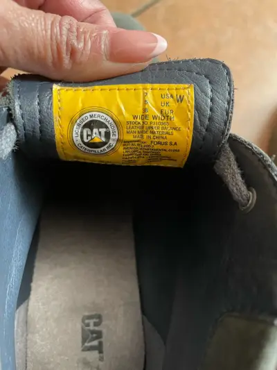 Botines de cuero gris con tacón grueso - miniatura 3