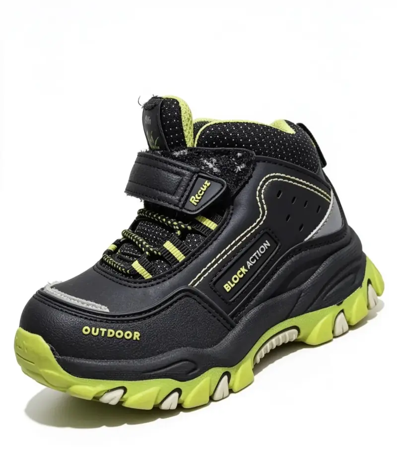 Zapatillas outdoor negras /verdes y cafe/gris - 1