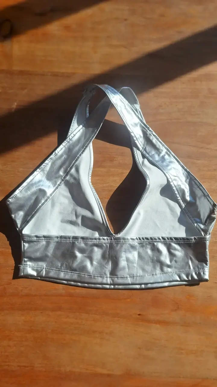 Top plateado brillante - 2