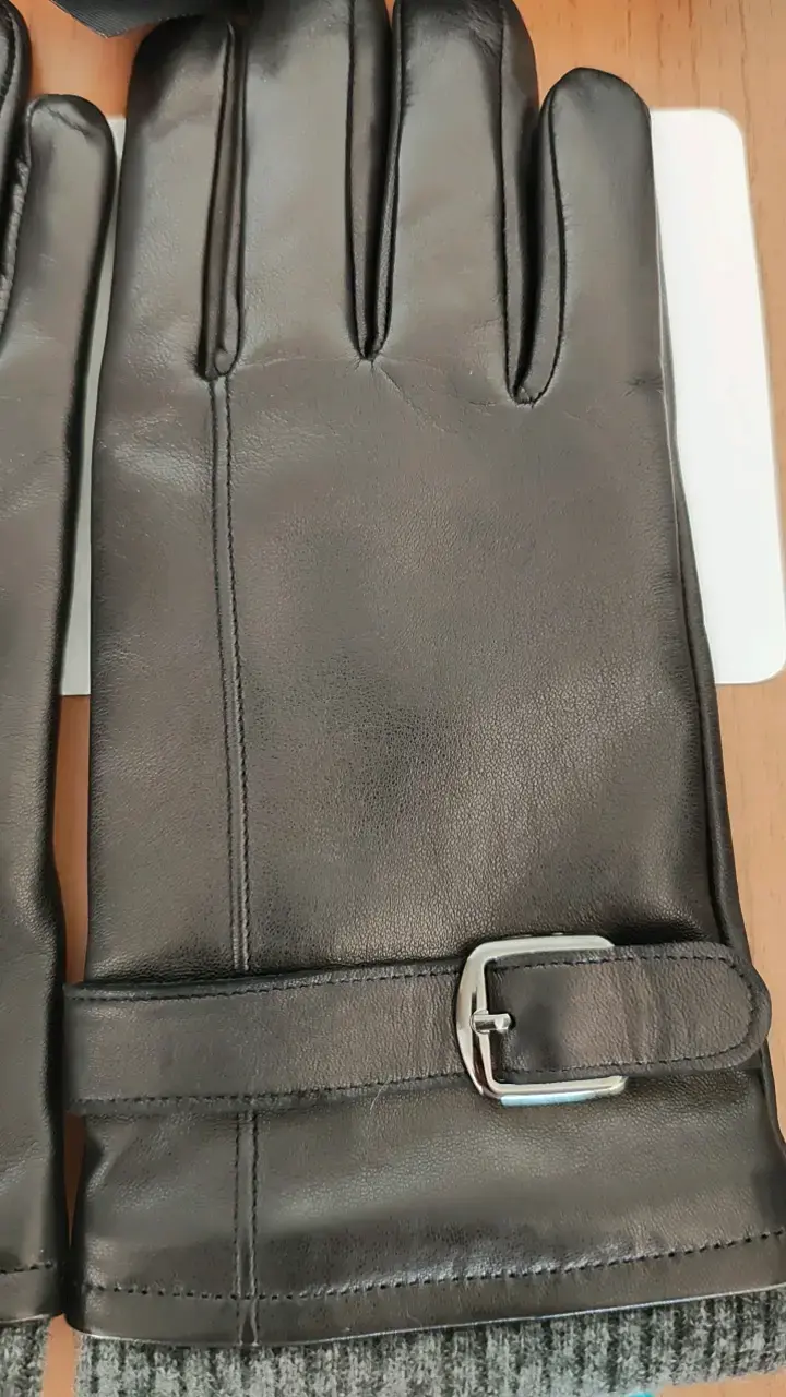 Guantes de cuero Gino Rodinis negros - 3