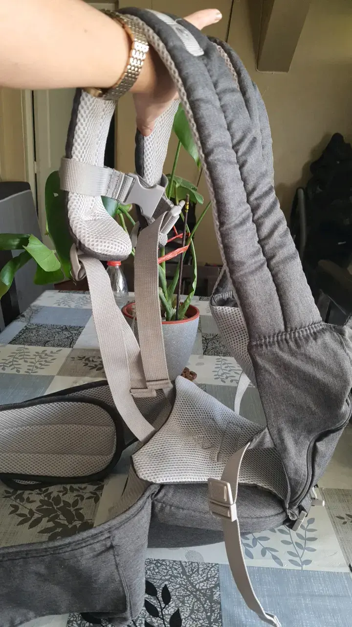 Mochila portabebé ergonómica gris - 3