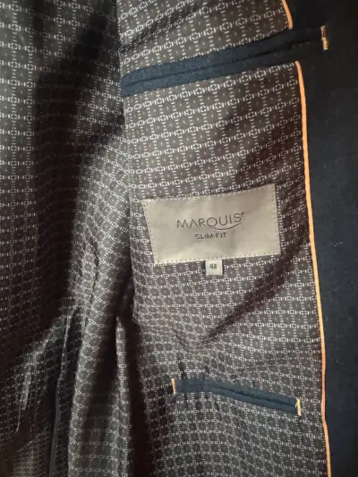 Blazer- veston azul marino marquiz talla 48 - miniatura 3