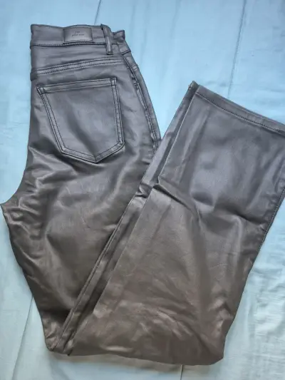 Pantalones de cuero mujer 36 - miniatura 1
