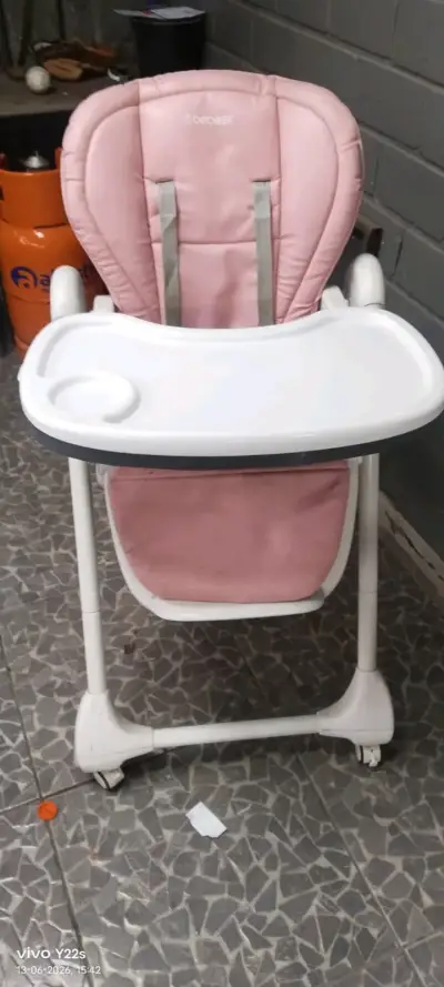 Silla de comer para bebé Bebesit rosa - miniatura 1