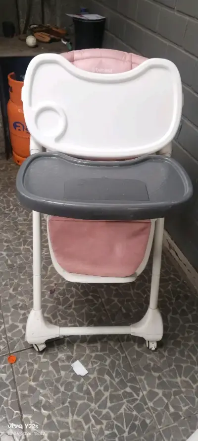 Silla de comer para bebé Bebesit rosa - miniatura 3