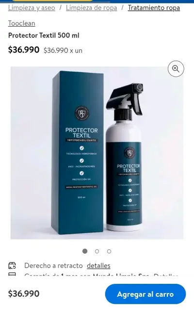 Protector textil impermeabilizante 500 ml - miniatura 4