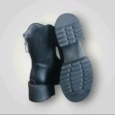 Botines negros de cuero y gamuza - miniatura 3