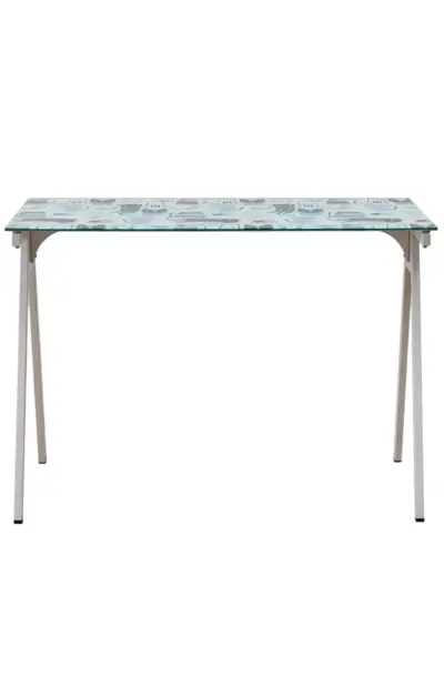 Mesa de vidrio con diseño de gatos - miniatura 1