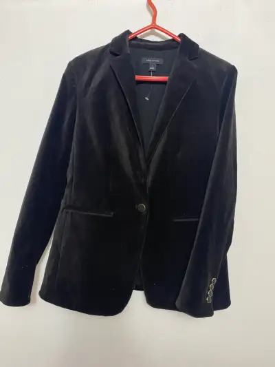 Blazer negro Ann Taylor de terciopelo - miniatura 4