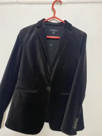 Blazer negro Ann Taylor de terciopelo - miniatura 5