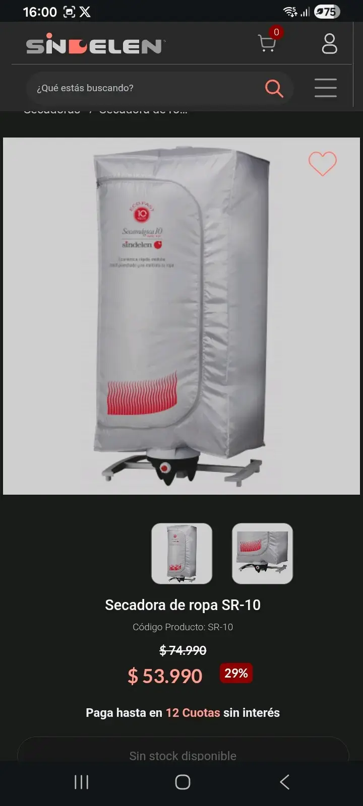 Secadora Sindelen 8 Kg 1000 Watts - 2