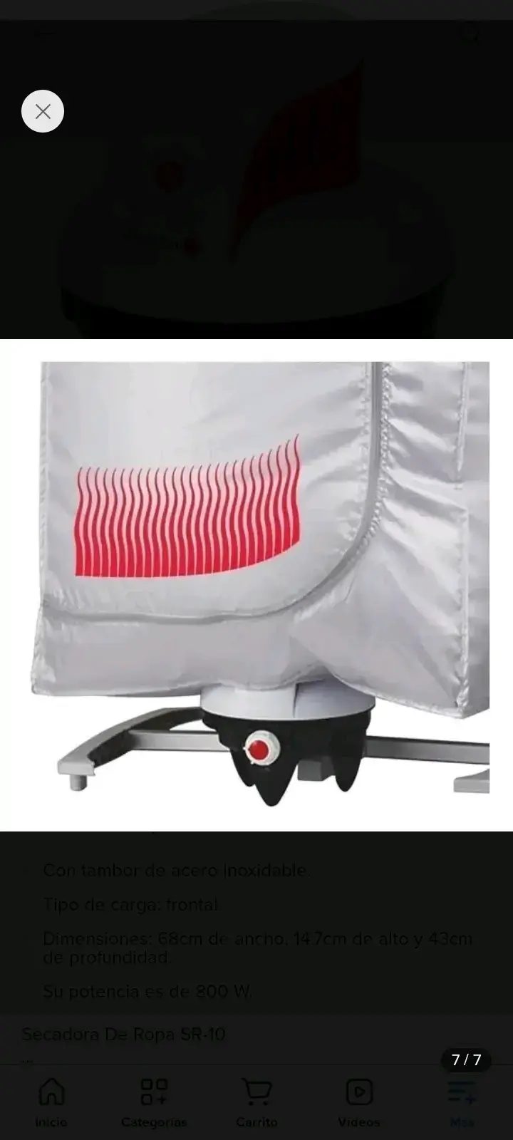 Secadora Sindelen 8 Kg 1000 Watts - 4