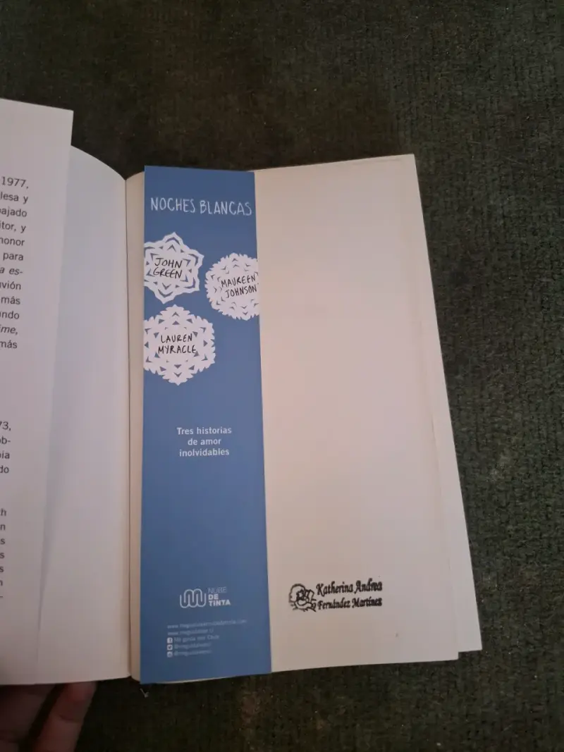 Libro 'Noches Blancas' de John Green - 2