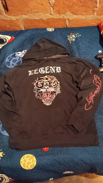 Polerón negro ed hardy original con etiqueta - miniatura 1